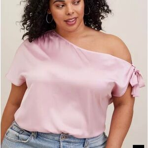 Torrid Satin Off-Shoulder Top